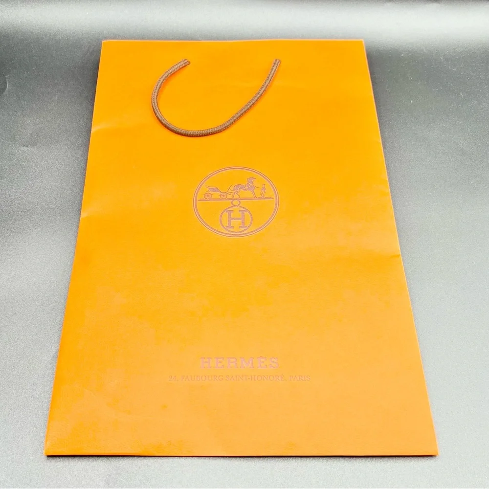Hermes Vibrant Orange Shopping Bag